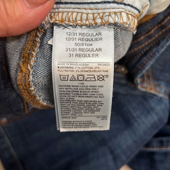 Gap Denim Regular Straight Cut Size 12 - Picture 4 of 5
